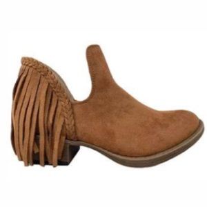 Tan Fringe Bootie